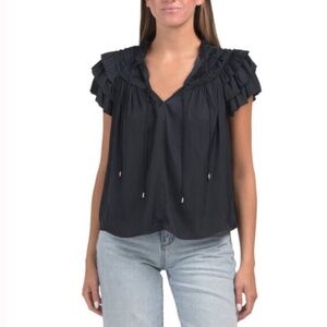 NWT Elie Tahari ruffle sleeve blouse
